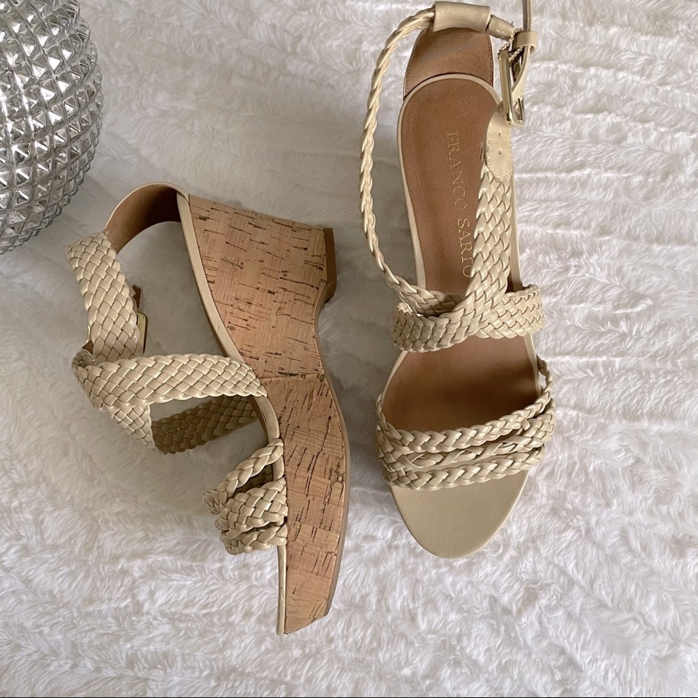 Franco Sarto Galli Braided Cork Wedges